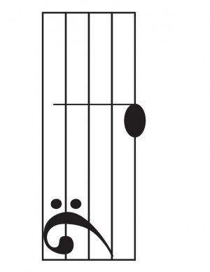 Large Bass Clef Quiz Cards