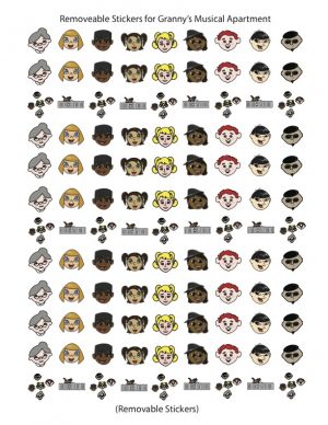 Granny’s Removable Character Sticker Sheets